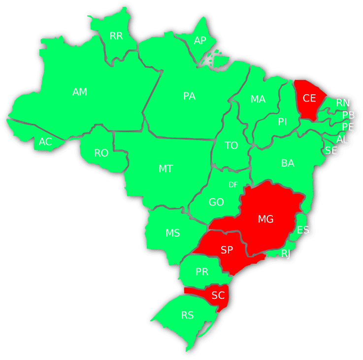 O mapa do NFC-e