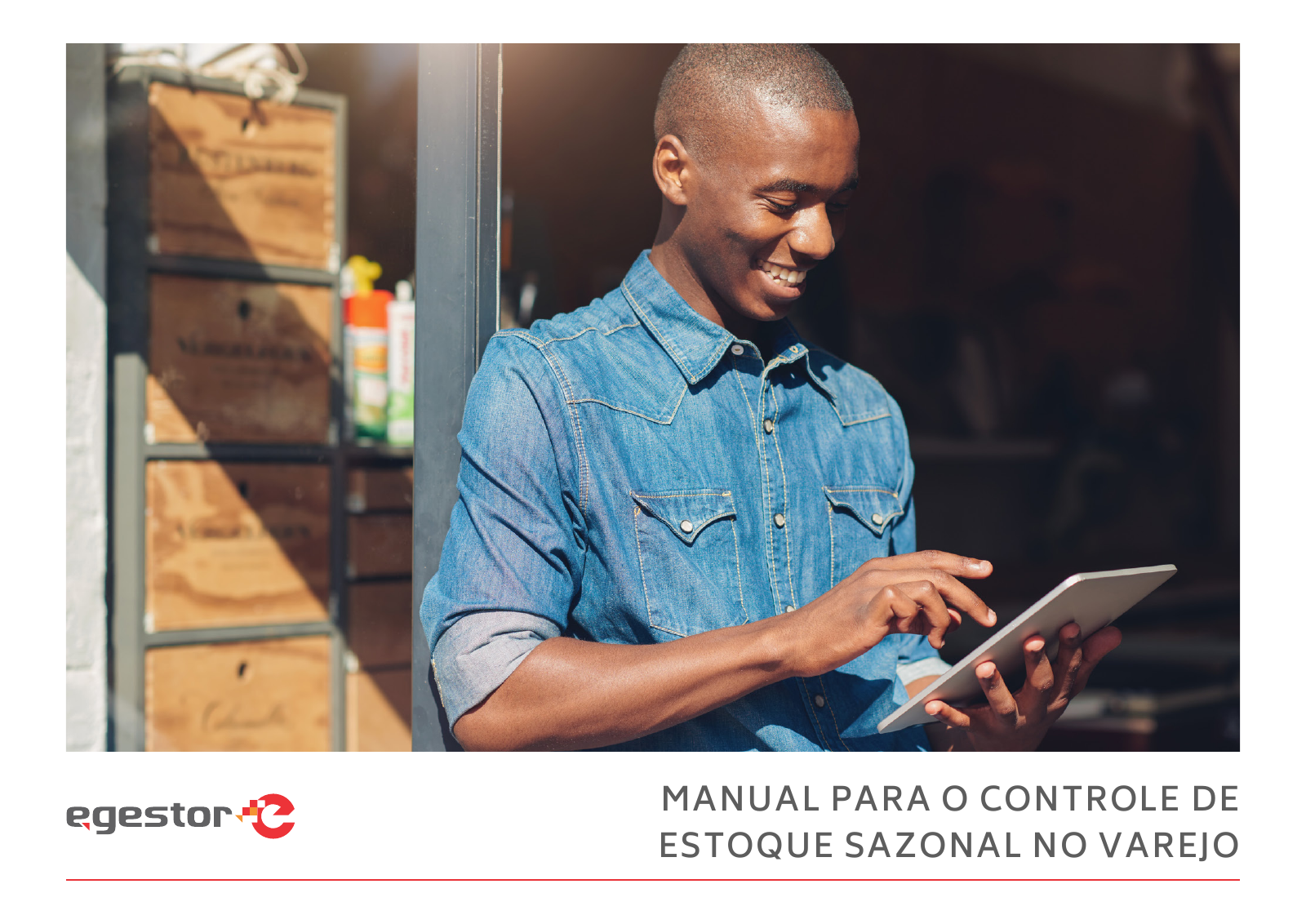 Capa do e-book Manual para o controle de estoque sazonal no varejo, do eGestor