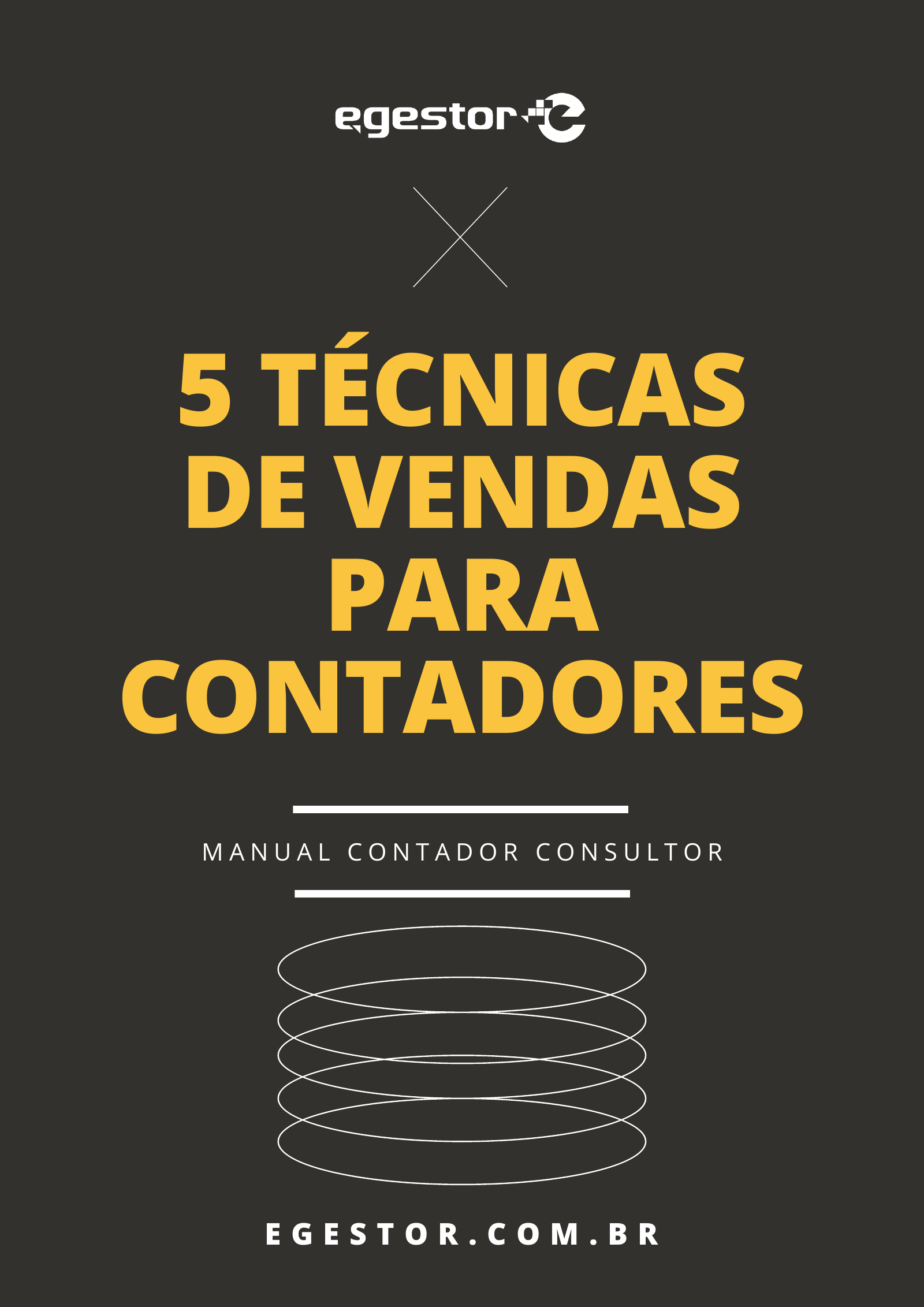 Capa do e-book 5 Técnicas de Vendas para Contadores, do eGestor