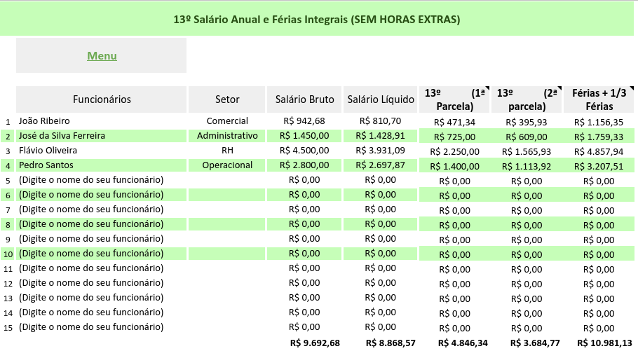 Planilha De Folha De Pagamento Sistema Online De Gestão Empresarial Egestor 9887