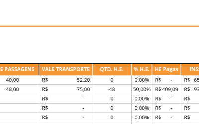 Planilha de Folha de Pagamento