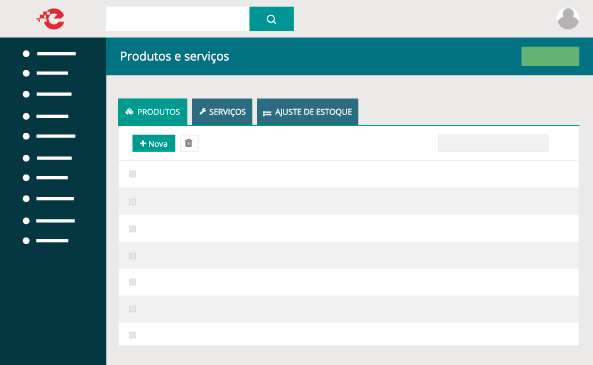 exemplo sistema de gestão ERP controle de estoque