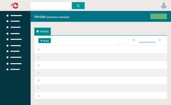 exemplo sistema de gestão ERP controle de vendas